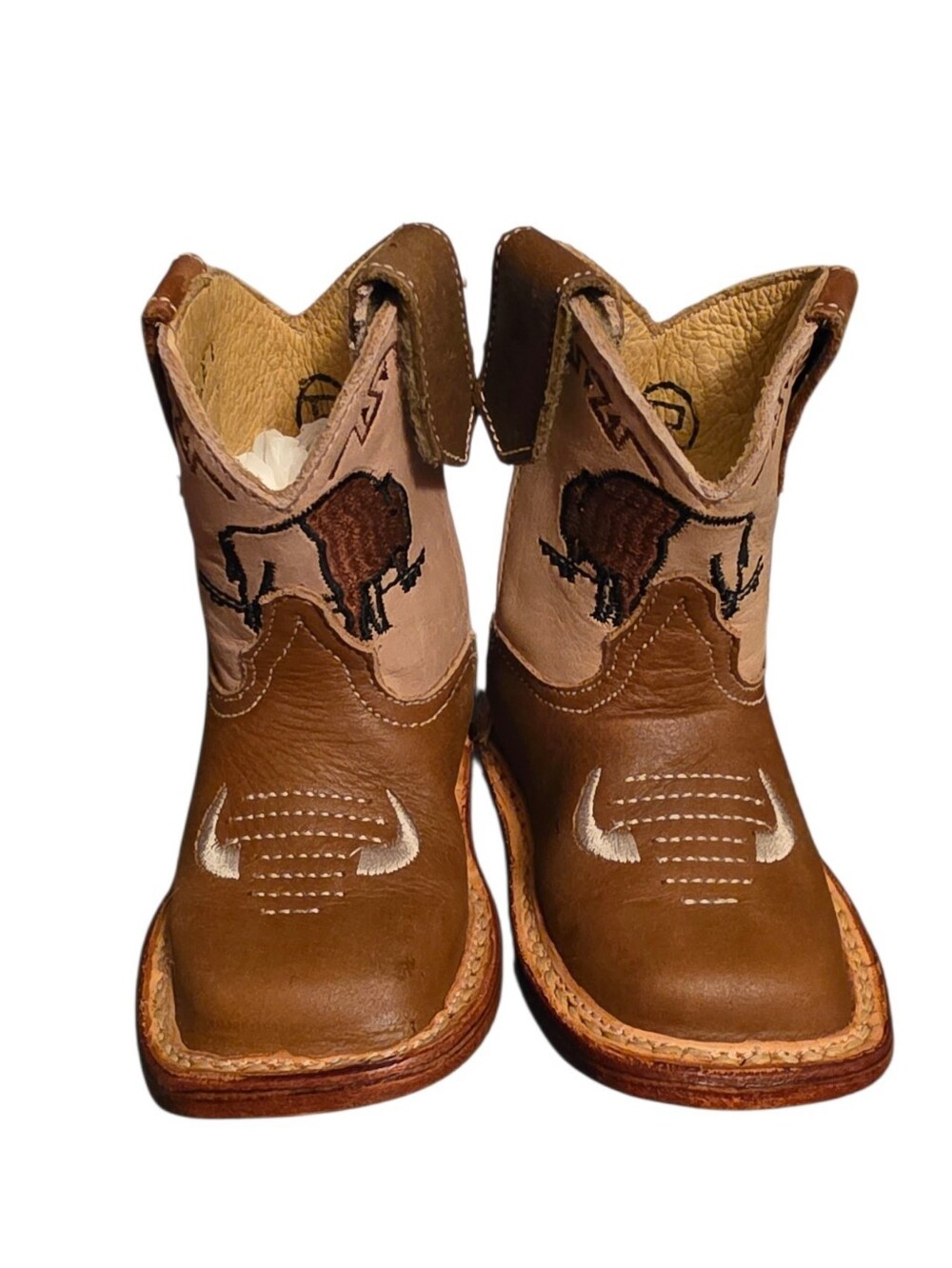 Roper Kids Cowbaby Buffalo Western Boot Baby Sz 1